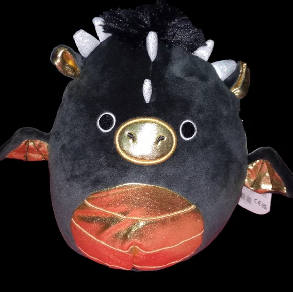 Luxmen the Dragon Black & Gold 7" Squishmallow NWT - Picture 4 of 4